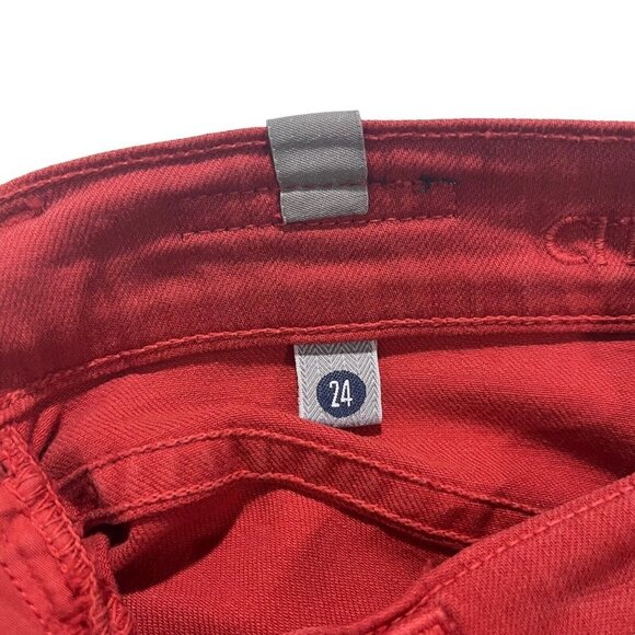Citizens of Humanity Women Red Wash Denim Jeans Sz 24 x28 USA Made Stretch NWOT - Picture 10 of 16